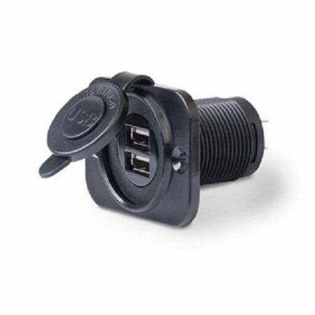 ALEGRIA 12VDUSBNB 12V Deluxe Dual USB Charger, Black AL3029395